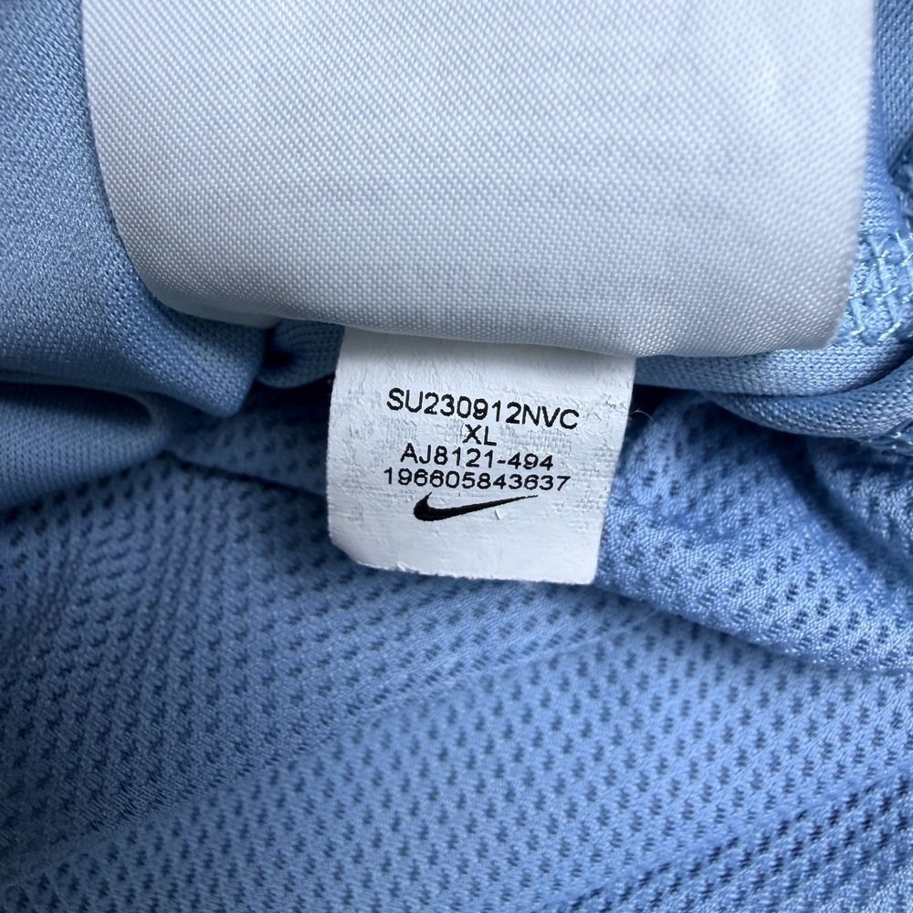 Nike Dri-FIT Miler‎ Running T-Shirt Womens XL Blue Logo Mesh Lined High Low Hem - Picture 7 of 11